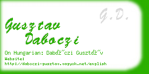 gusztav daboczi business card